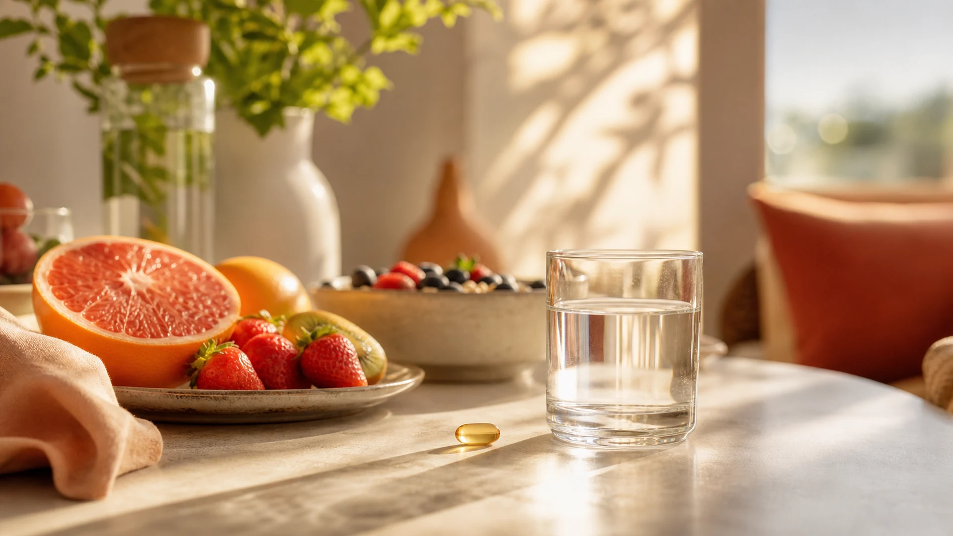 Cure de gélules pour bronzer prise au petit-déjeuner